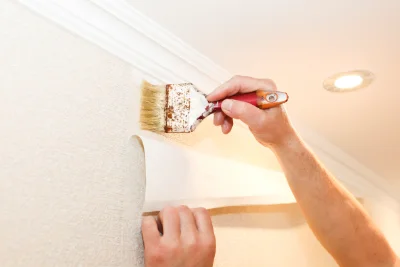 Pose de papier peint à Etchebar — revêtements muraux et toiles de verre